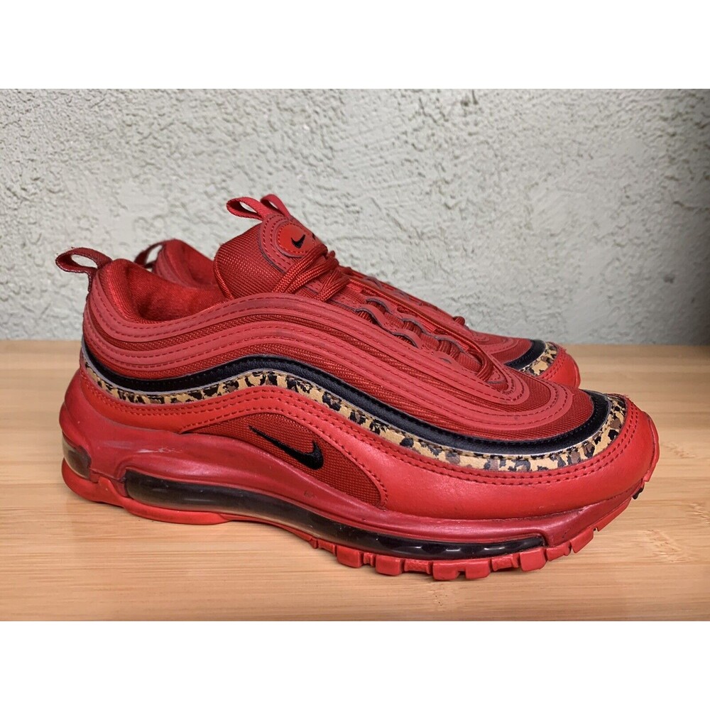 Nike Air Max 97‎ Leopard Pack Red Black BV6113-600 Womens Sz 6